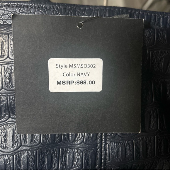 Mark New York Crocodile Embossed Pencil Skirt Dark Navy NWT XS Stretch - Picture 9 of 14